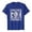 Blue, variant on Casual Short Sleeve Letter Print T Shirt Crew Neck Tee Top For Everyday Wear And Comfortable Fit, M, Blue