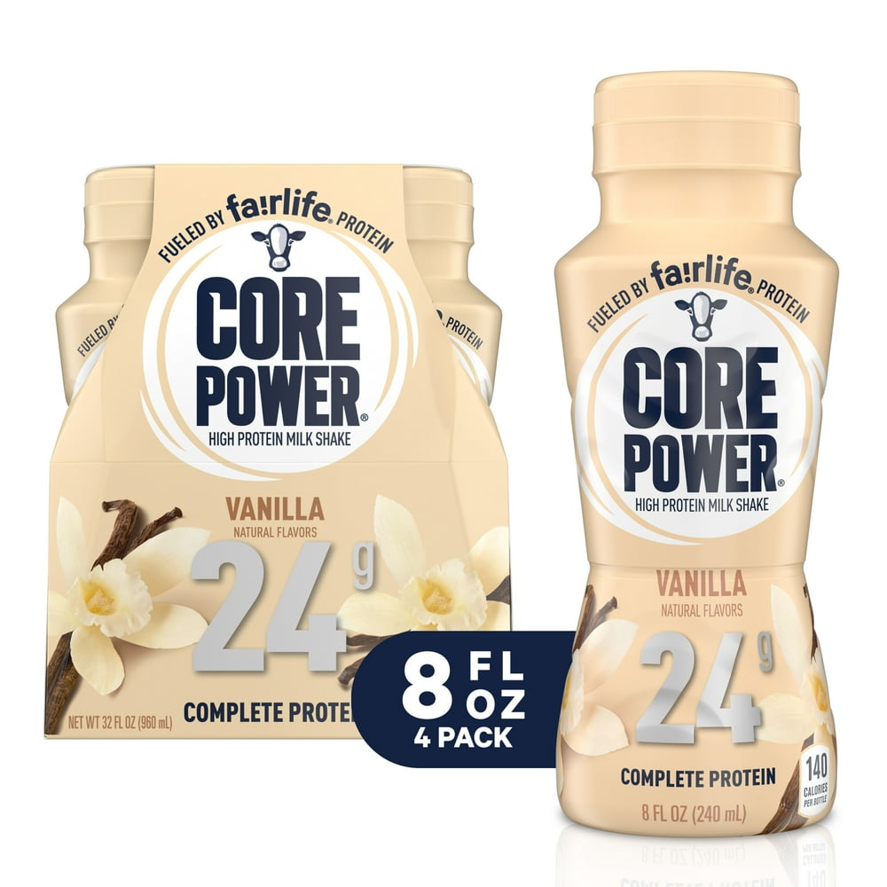 Core Power 8 fl oz 4 Pack 24g Vanilla Core Power Protein Drink by
