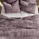 thumbnail image 3 of Juego de colcha RECYCO Luxury Velvet Full Queen con 2 fundas, color morado, 3 of 7