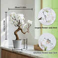 thumbnail image 6 of TOARTi Cherry Blossom Bonsai Tree White Natural Trunk Faux Flower With Planter For Home Office Indoor Tabletop Desk Kitchen Living Room 1.25 ft, 6 of 10