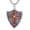 A-Knights Templar Shield, variant on AOBOCO Knight Templar Necklace for Men, Sterling Silver Shield Pendant with 3mm 24+2" Stainless Steel Chain, Men's Scripture Bible God Armor Necklace, Religious Necklace, Gift for Men and Women