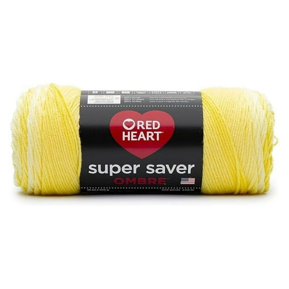 Super Saver Ombre Sunny Yarn - 1 Pack of 10oz/283g - Acrylic - 4 Medium (Worsted) - 482 Yards - Knitting/Crochet & Amigurumi
