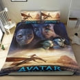 thumbnail image 1 of Avatar Película Conjunto de sábanas temático, trío de piezas, cómodo y amigable con la piel, diseño único, regalo de decoración para el hogar para familiares, amigos y fans,173cm *218cm, 1 of 6