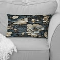 thumbnail image 4 of Designart "Serene Grey White Floral Haven I" Floral Printed Throw Pillow, 4 of 5