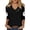 Black, variant on Women's Halloween Ghost Graphic 3/4 Sleeve V Neck Shirt Fall Pumpkin Spice Latte Bat Long Sleeve Holiday Tee.Brown,L