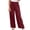 Wine, variant on Admvng Pants for Women Fashion Spring and Summer Versatile Wide Leg Solid Color Lace Up Wide Leg Pants S-3XL