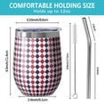 thumbnail image 2 of Christmas 12oz Stainless Steel Insulated Wine Tumbler with Lid and Straw – Double Wall Vacuum Mug for Hot & Cold Drinks, 304 Steel Interior, Sweat-Free Design, 2 of 5