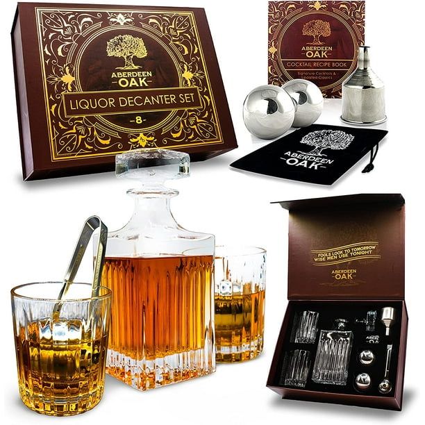 Whiskey Decanter Set With Glasses And Bar Accessories, Birthday Gifts