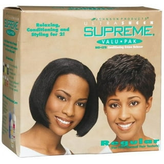 Soft & Beautiful Regular No-Lye Conditioning Relaxer Kit - For Relaxed  Hair. Contains Coconut Oil, Olive Oil, Argan Oil.