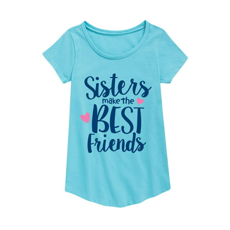 Sisters Best Friends - Brother Sister Youth Girl Curved Hem