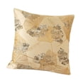 thumbnail image 4 of Ginkgo Hoja Patrón de almohada Capa de almohada de almohada 45cmx45cm decoración del hogar cuadrado fácil de usar decorativo para sala de estar Beige, 4 of 8