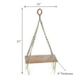 thumbnail image 2 of Cotton Rope Wall Hanger With Wooden Shelf, 2 of 3