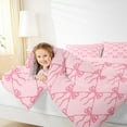 thumbnail image 5 of Feelyou Girly Pink Bowknot Bedding Comforter Set, Princess Cartoon Bow-tie Twin Comforter Sets, Teens Kids Girls Women Reversible Bedding Set, Ultra Soft Bedroom Decor, 2pcs, 5 of 9