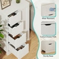 thumbnail image 3 of Walsunny Bathroom Floor Cabinet Storage Organizer Freestanding Wooden Cupboard with Door Drawers Adjustable Shelf for Small Spaces Laundry Room Kitchen Living Room Bedroom Home Office,White, 3 of 6