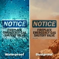 thumbnail image 6 of (2 Pack) Fireplace Emergency Gas Shutoff Valve OSHA Notice Sign 18 Inch X 12 Inch Plastic Sign, Weather Resistant, UV Protected for Workplace, Business, and Construction Site, Made in, 6 of 8