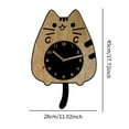 thumbnail image 3 of Reloj de pared con forma de gata bailarina, ideal para cocina, oficina o estudio. Escultura única de resina de una niña, decoración para el hogar., 3 of 8