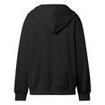 thumbnail image 5 of Fgnfyis Womens Zip Up Hoodie Casual Pullover Sweatshirt for Fall Winter Comfortable Soft Warm Outerwear Black XXXL, 5 of 9