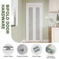 thumbnail image 6 of 24" X 80" 1 Lite Glass and Solid Core Manufactured Wood Bi-fold Closet Doors With Installation Hardware Kit(closet-pantry door), 6 of 7