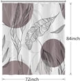 thumbnail image 6 of Black White Shower Curtain, Tropical Palm Leaves Abstract Boho Plants Pattern Botanical Bath Curtains Waterproof Fabric with Hooks for Home Decor, 72Wx84H, 6 of 6