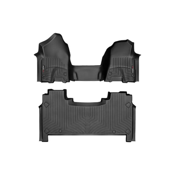 WeatherTech Custom Fit FloorLiners compatible with Ram Truck 1500, Ram 1500 - 1st Row Over-The-Hump & 2nd Row, Black