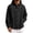 a01Black, variant on Men's Button Down Hooded Jackets Long Sleeve Lightweight Basic Hiking Shell Jacket with Pockets for Golf Cycling Windbreaker Green XXL