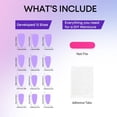 thumbnail image 5 of Silver Glitter Press on Nails French Tip Fake Nails Medium Almond False Nail with Rhinestone Design Nude Glossy Artificial Acrylic Full Cover Diamond Glue on Nail for Women Christmas Manicure 24Pcs, 5 of 6