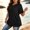 *Black, variant on Women's Plus Size V Neck Short Sleeve Tunic Top, Casual Side Button T Shirt Green,Women's Plus XXXXL