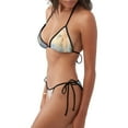 thumbnail image 2 of Fotbe The Cat Looks in the Mirror Traje de Baño para Mujer de Dos Piezas – Bikini Sexy de Tirantes Tipo Halter con Diseño Triangular, 2 of 6