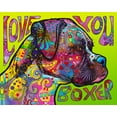 thumbnail image 2 of Dean Russo Collection 32x26 White Modern Wood Framed Museum Art Print Titled - Love You Boxer, 2 of 4
