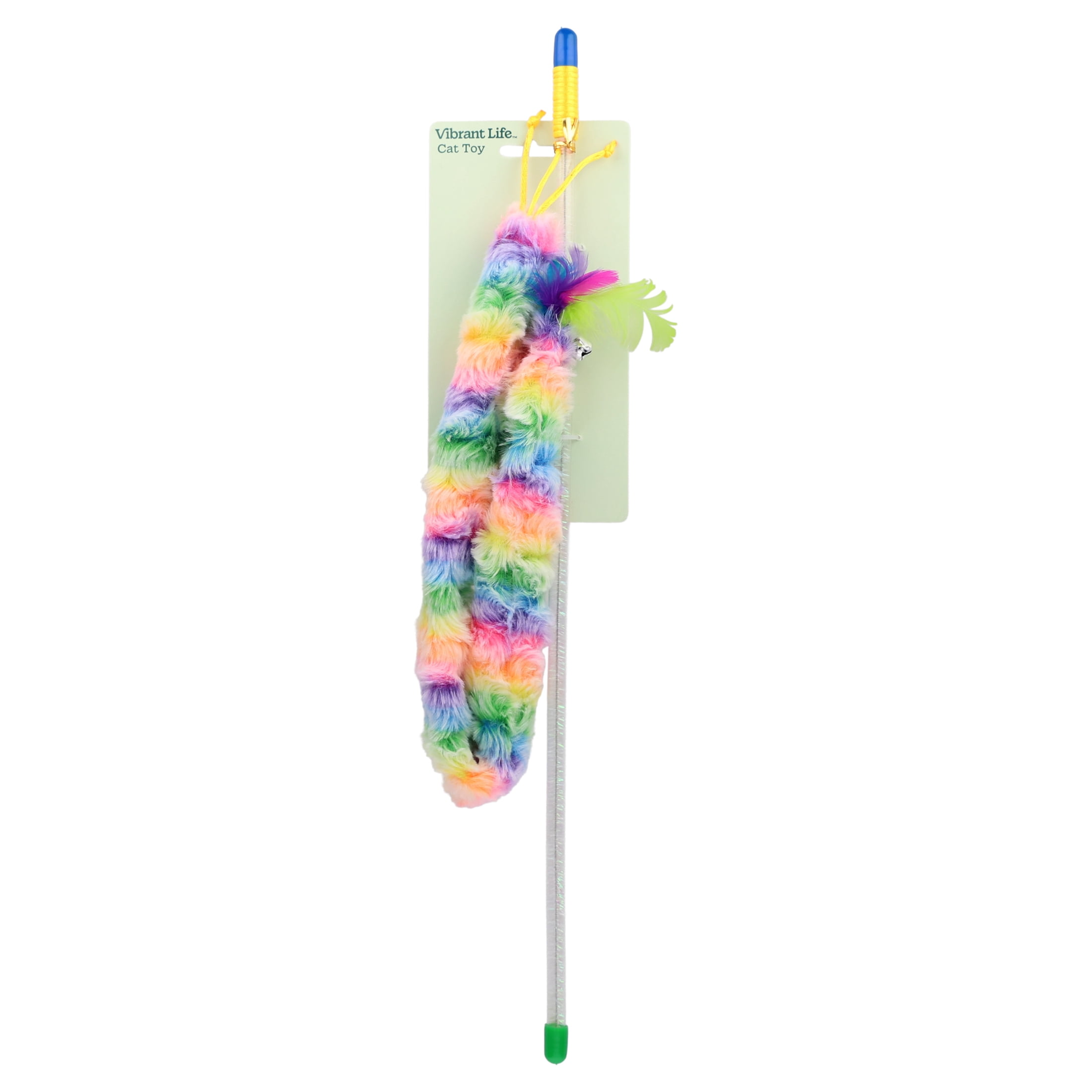 Vibrant Life Catnip Rainbow Wand Teaser Cat Toy, 23"