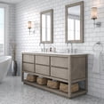 thumbnail image 3 of Water Creation Oakman 72" Double Sink Vanity with Chrome Faucets in Gray Oak, 3 of 6