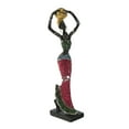 thumbnail image 2 of Estatua africana de mujer de pie, escultura de resina negra, para el hogar y la oficina. como se describe, 2 of 8