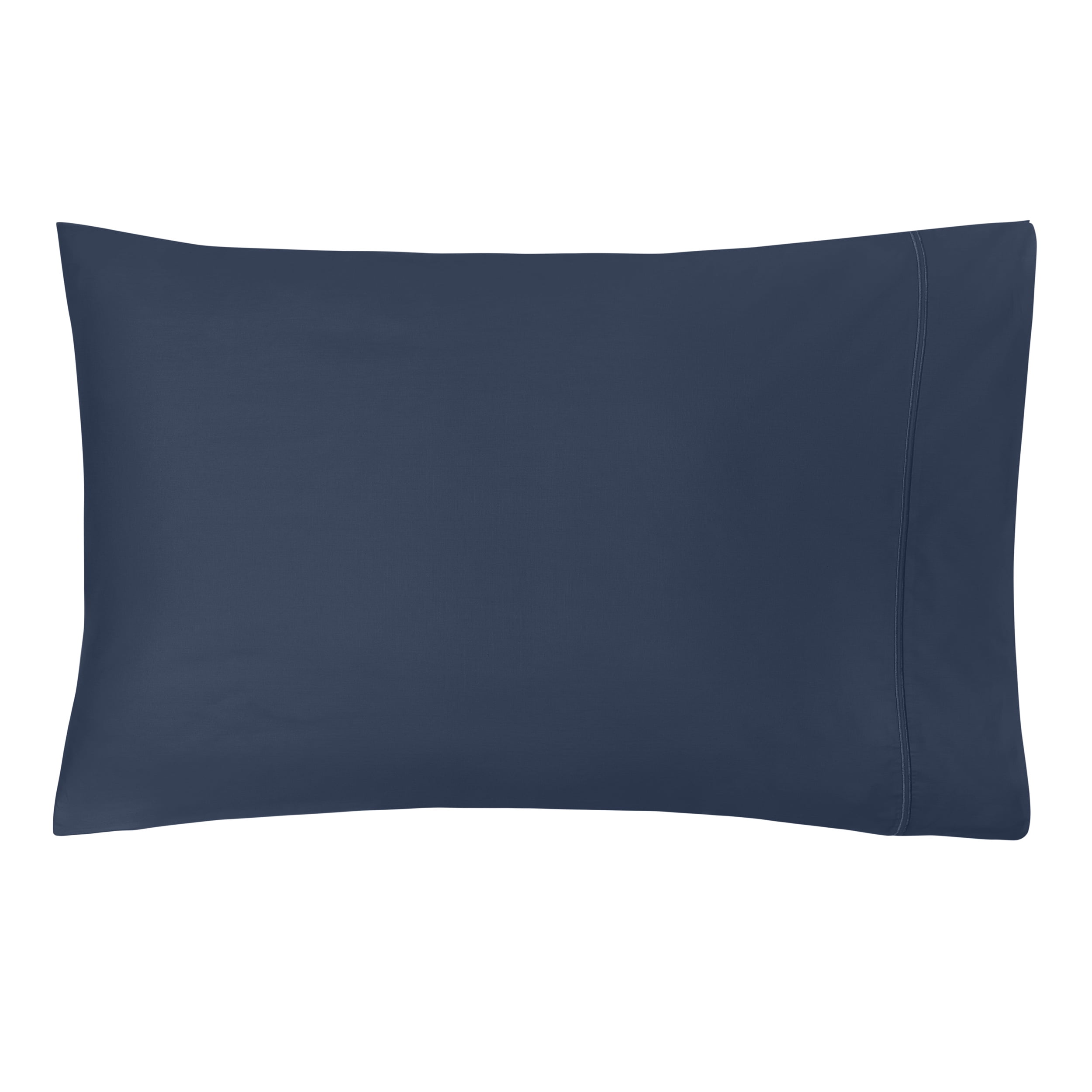 Hotel Style 4-Piece 300 Thread Count Washed Indigo Pima Cotton Bed Sheet Set, Queen , Double marrow Hem , Adult/Teen