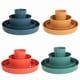 thumbnail image 2 of Xiao Hua Juego de vajilla de plástico, platos irrompibles y reutilizables (8 piezas), color naranja, 2 of 5