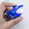 thumbnail image 4 of Trayknick Shark Animal Pendant LED Light Sound Mini Torch Keychain Key Holder Bag Ornament Blue, 4 of 8