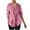 Pink, variant on Admvng Shirts for Women Fashion Casual Print Round Neck 3/4 Sleeve T-shirt Blouse S-4XL