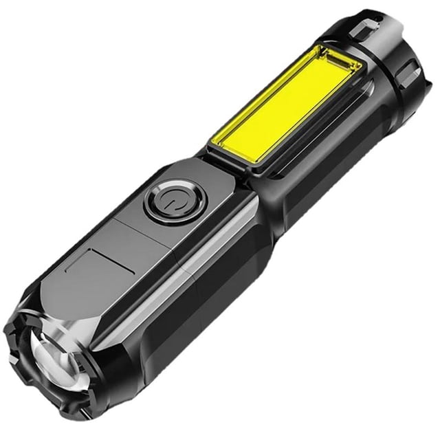 Portable Mini Led Flashlight Zoom Torch Cob Lamp Penlight for Outdoor