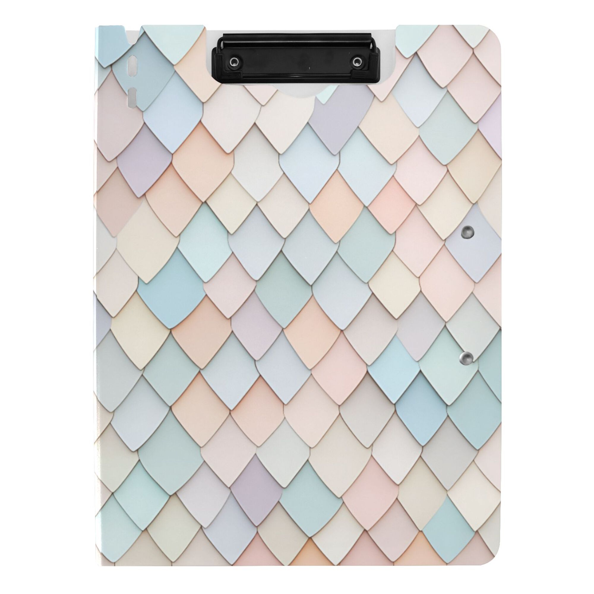 FORMRS A4 Clipboard Folder with Pen Holder Horizontal Foldable School Office Binder, Small Pink Pattern