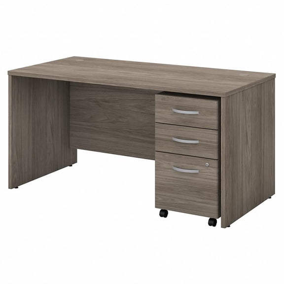 Studio C 60W x 30D Office Desk with Drawers in Modern Hickory - Engineered Wood
