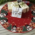 thumbnail image 4 of Gingerbread Man Snowman Christmas Tree Skirt 36 Inch, Winter Holiday Tree Mat Ornament Decoration, 4 of 6