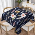 thumbnail image 2 of Zufioo Sardine Print Square Decorative Tablecloth, Wrinkle-resistant, Waterproof and Oil-resistant Tablecloth Coffee Table Cloth, Suitable for Restaurants-60"x60", 2 of 8