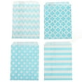 thumbnail image 3 of MasteelfCA 24pcs Candy Bags Striped Dot Wavy Shape Paper Bags Wedding Birthday Party Candy Container (3 Patterns Mixed, Blue), 3 of 7