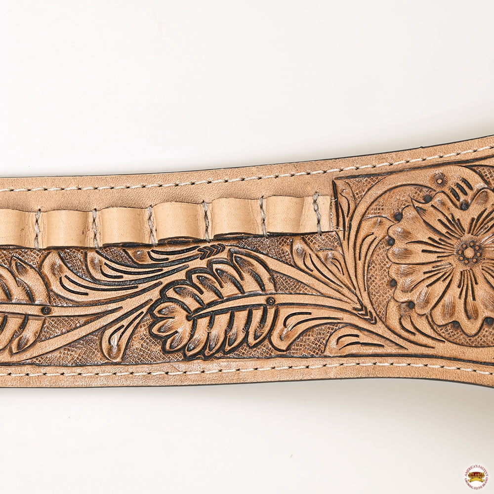 44 In Leather Gun Holster Hilason Western Right Hand Rig 44/45 Cal Cowboy