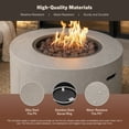 thumbnail image 4 of Kinger Home Loren 32-Inch Round Propane Fire Pit Table, Alloy Steel Outdoor Fire Pit with 50,000 BTUs, CSA Certified, Includes Lava Rocks and Weatherproof Cover, 4 of 9