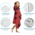 thumbnail image 7 of Red Cheetah Leopard Pattern Hooded Bath Towel，50"x30" for Ages 3 To 12 Kids, Quick Dry Lightweight Soft Microfiber Hood Beach Towel Cover Up for Kids, 7 of 7