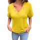 thumbnail image 1 of Camiseta de Manga Corta de Verano para las Mujeres con Cuello en V, Primavera de Verano de Poliéster, 1 of 4
