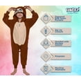 thumbnail image 4 of Monkey Gorilla Animal Costume Unisex Adult Plush One Piece Cosplay by Silver Lilly, 4 of 6