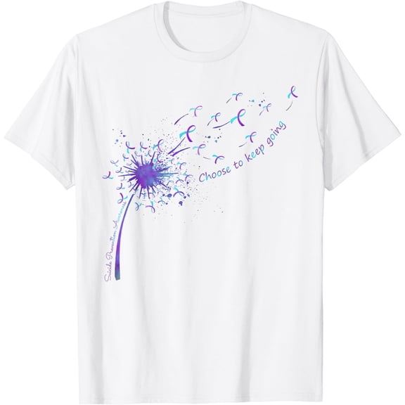 Dandelion Choose To Keep Going Suicide Prevention Awareness T-Shirt