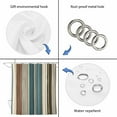 thumbnail image 5 of Teal Boho Stripes Bathroom Shower Curtains with 12 Hooks Polyester Waterproof Shower Curtain for Stalls Bathtubs Modern Bohemia Brown Beige Texture Decorative Bathroom Privacy Curtain 36x72 Inches, 5 of 9