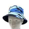 thumbnail image 4 of Empire Cove Camouflage Print Reversible Bucket Hat Fisherman Cap Blue Camo, 4 of 5